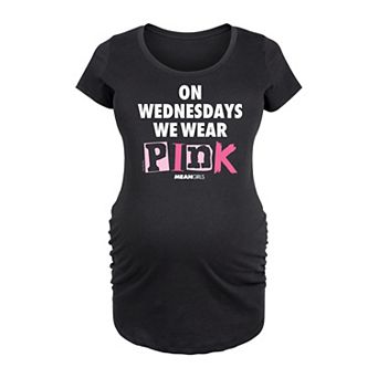 Maternity Mean Girls Wednesdays We Wear Pink Graphic Tee