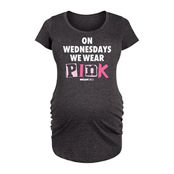 Maternity Mean Girls Wednesdays We Wear Pink Graphic Tee