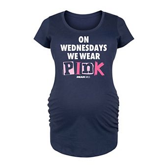 Maternity Mean Girls Wednesdays We Wear Pink Graphic Tee