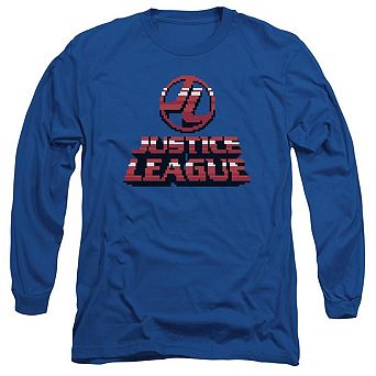 Justice League Of America 8 Bit Justice League Of America Long Sleeve Adult T-shirt