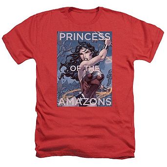 Justice League of America Princess Of The Amazons Adult Heather T-Shirt