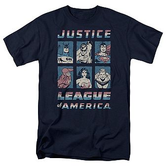 Justice League Of America American League Short Sleeve Adult T-shirt