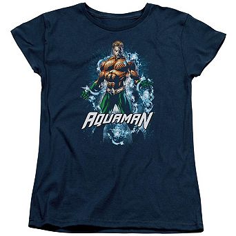 Justice League Of America Water Powers Short Sleeve Womens T-shirt