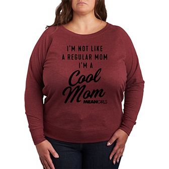 Plus Size Mean Girls Cool Mom French Terry Long Sleeve Tee