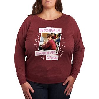 Plus Size Mean Girls October 3rd French Terry Long Sleeve Tee