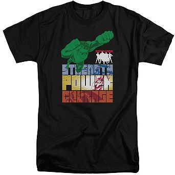 Justice League Of America Heroic Qualities Short Sleeve Adult Tall T-shirt