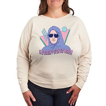 Plus Size Mean Girls Doesn't Even Go Here French Terry Long Sleeve Tee