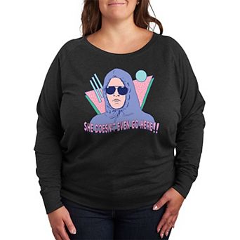 Plus Size Mean Girls Doesn't Even Go Here French Terry Long Sleeve Tee