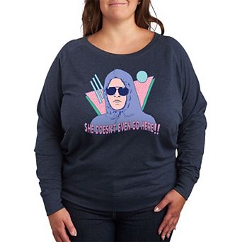 Plus Size Mean Girls Doesn't Even Go Here French Terry Long Sleeve Tee