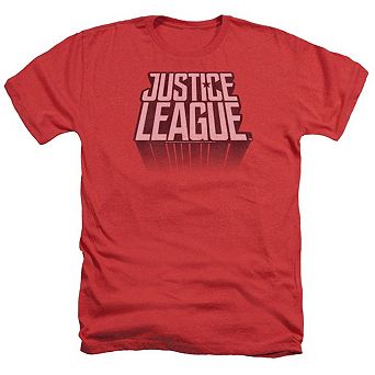 Justice League Movie League Distressed Adult Heather T-shirt