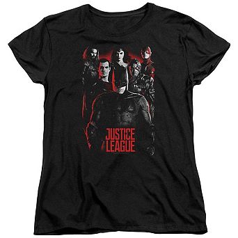 Justice League Movie The League Short Sleeve Womens T-shirt