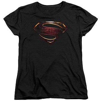 Justice League Movie Superman Logo Short Sleeve Womens T-shirt