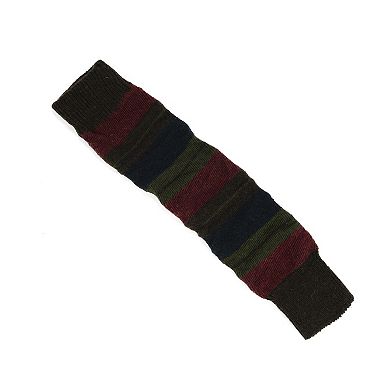 Ladies Striped Lambs Wool Leg Warmers Design Pairs