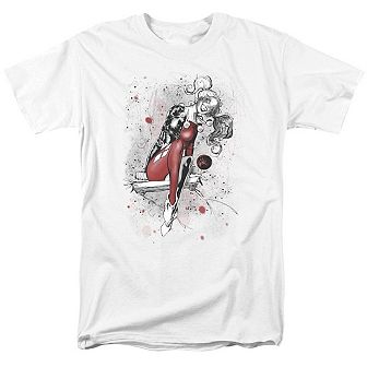 Justice League Of America Harley Sketch Short Sleeve Adult T-shirt