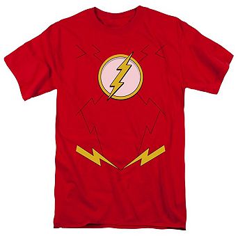 Justice League Of America New Flash Uniform Short Sleeve Adult T-shirt