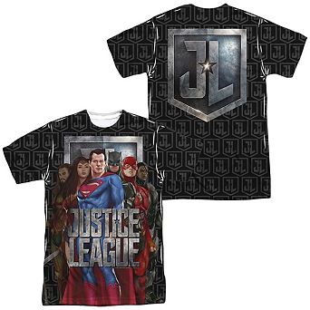 Justice League Movie The League Short Sleeve Adult Poly Crew T-shirt
