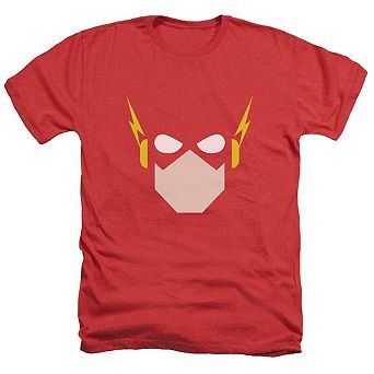 Justice League Of America Flash Head Adult Heather T-shirt