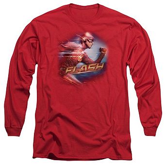 The Flash Fastest Man Long Sleeve Adult T-shirt