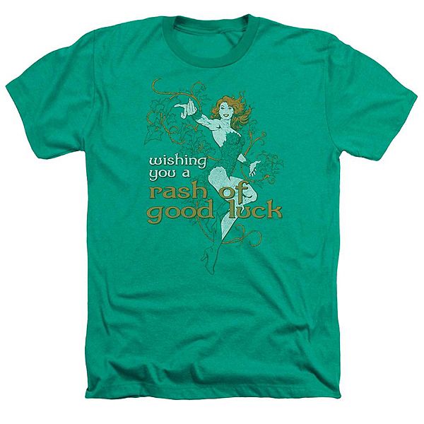 Justice League Of America Rash Of Good Luck Adult Heather T-shirt