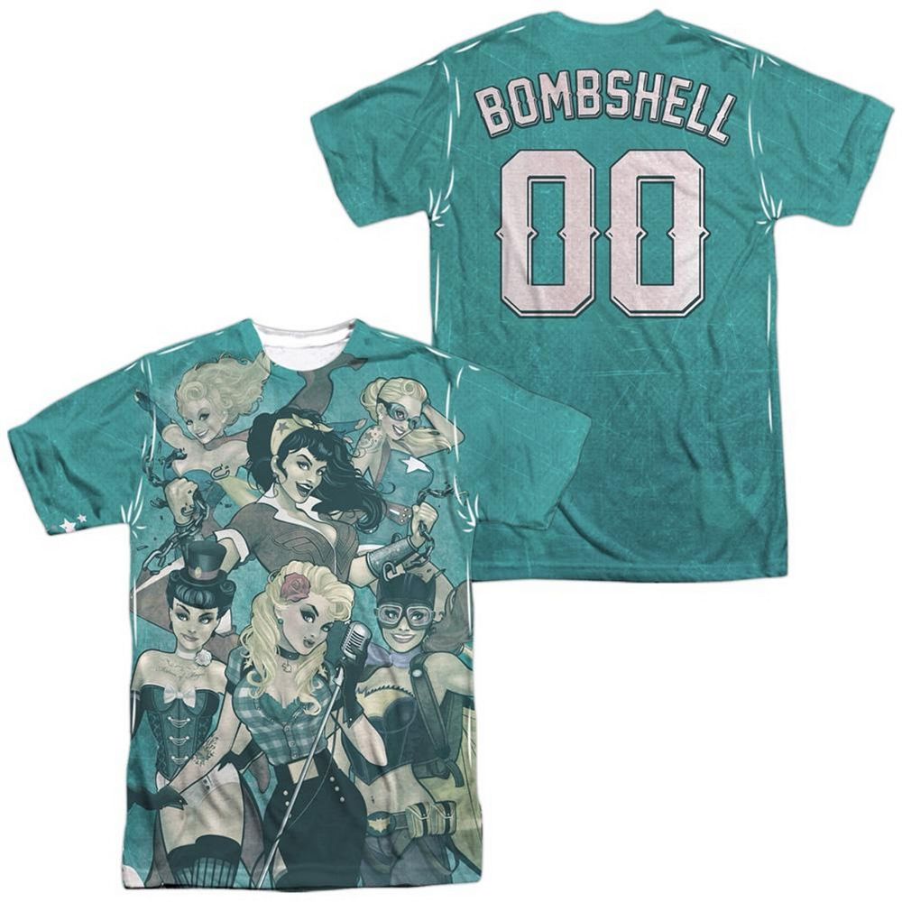 Justice League Of America Shell Group Short Sleeve Adult Poly Crew T-shirt