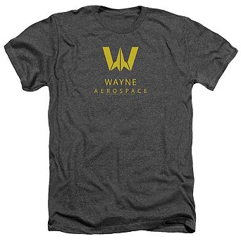 Justice League Movie Wayne Aerospace Adult Heather T-shirt
