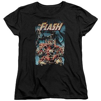 Justice League Of America Electric Chair Short Sleeve Womens T-shirt