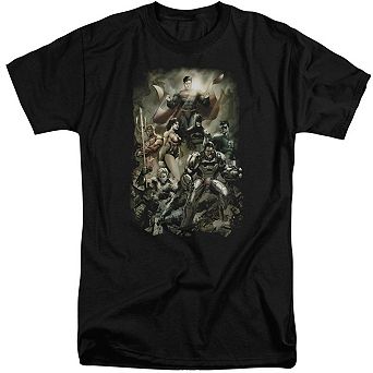 Justice League Of America Aftermath Short Sleeve Adult Tall T-shirt