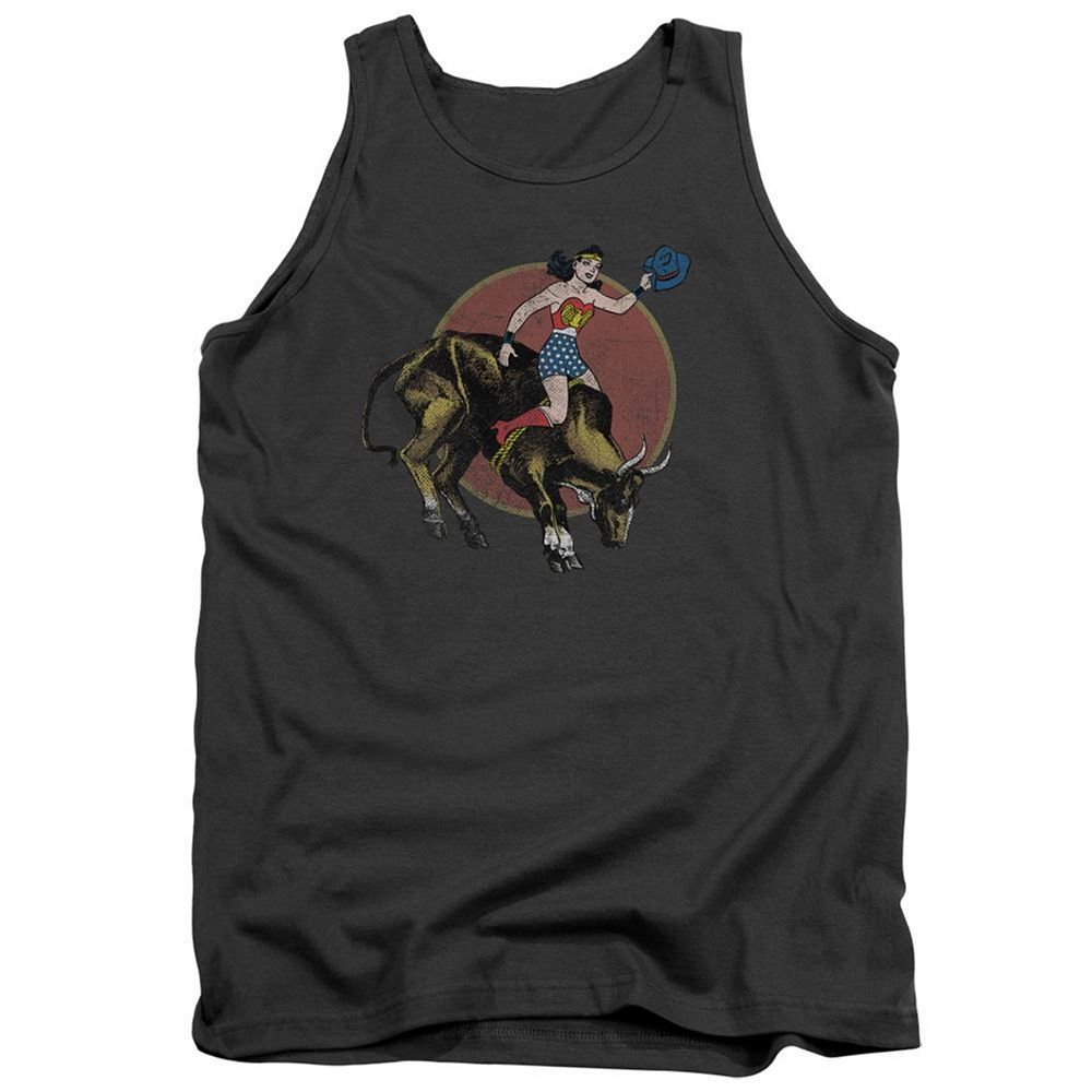 Justice League Of America Bull Rider Adult Tank Top