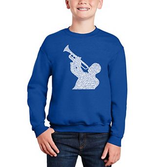 All Time Jazz Songs - Boy's Word Art Crewneck Sweatshirt