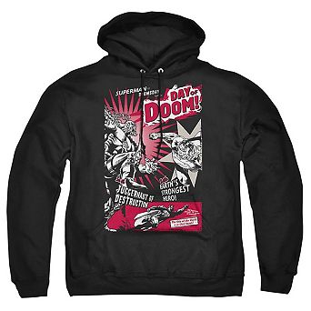 Superman Day Of Doom Adult Pull Over Hoodie