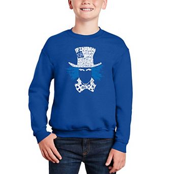 The Mad Hatter - Boy's Word Art Crewneck Sweatshirt