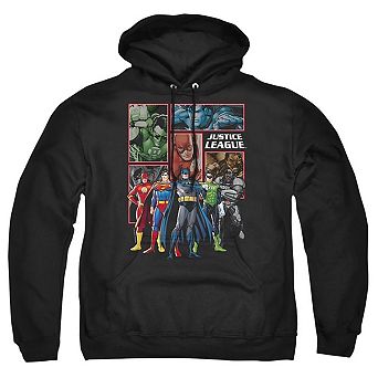 Justice League of America New Justice League of America Panels Adult Pull Over Hoodie