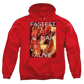 Justice League of America Fastest Man Alive Adult Pull Over Hoodie