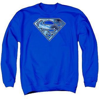 Superman On Ice Shield Adult Crewneck Sweatshirt