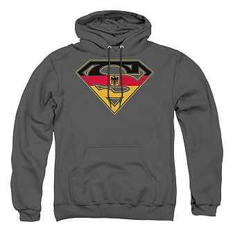 Superman German Shield Adult Pull Over Hoodie