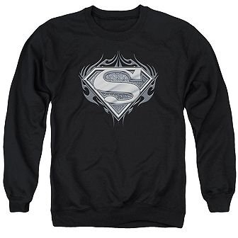 Superman Biker Metal Adult Crewneck Sweatshirt