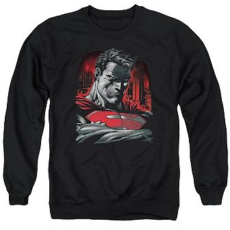Superman Man Of Steel Adult Crewneck Sweatshirt