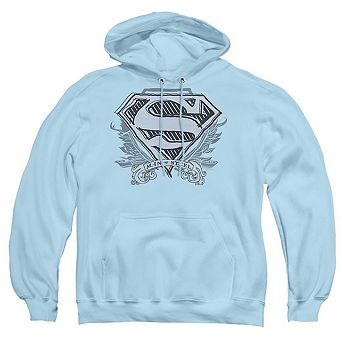 Superman Sketchy Crest Shield Adult Pull Over Hoodie