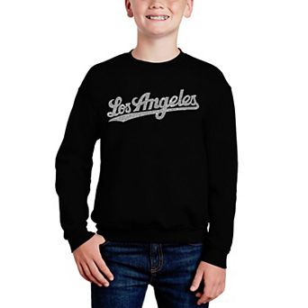 Los Angeles Neighborhoods - Boy's Word Art Crewneck Sweatshirt