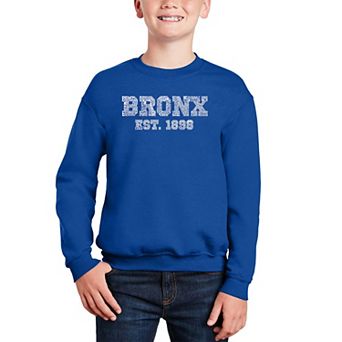 Popular Neighborhoods In Bronx, Ny - Boy's Word Art Crewneck Sweatshirt