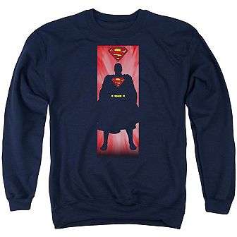 Superman Block Adult Crewneck Sweatshirt