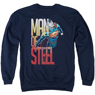 Superman Steel Flight Adult Crewneck Sweatshirt