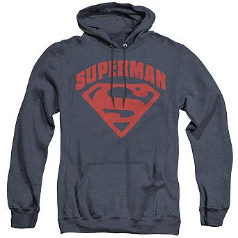 Superman Super Shield Adult Heather Hoodie