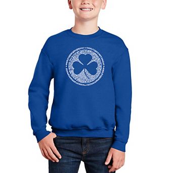 Lyrics To When Irish Eyes Are Smiling - Boy's Word Art Crewneck Sweatshirt
