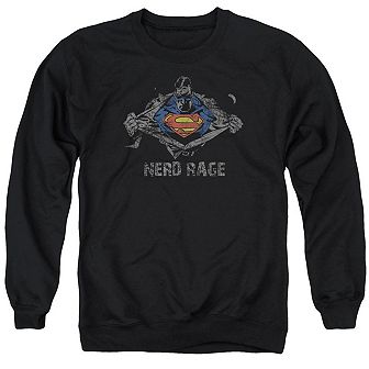 Superman Nerd Rage Adult Crewneck Sweatshirt