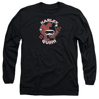 Justice League Of America Harley Chibi Long Sleeve Adult T-shirt