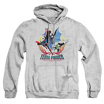 Justice League of America Team Power Adult Pull Over Hoodie