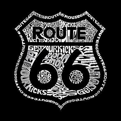 Get Your Kicks On Route 66 - Boy's Word Art Crewneck Sweatshirt