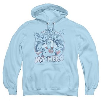 Superman My Hero Adult Pull Over Hoodie