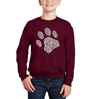 Dog Paw - Boy's Word Art Crewneck Sweatshirt